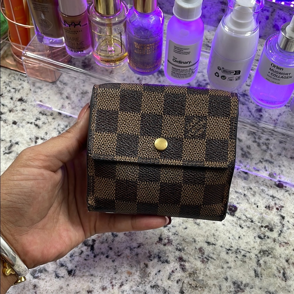 LV Elise Damier Ebene Wallet
